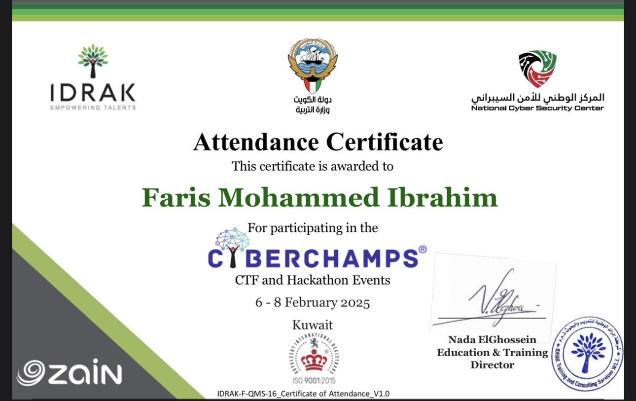 Cyberchamps Attendance