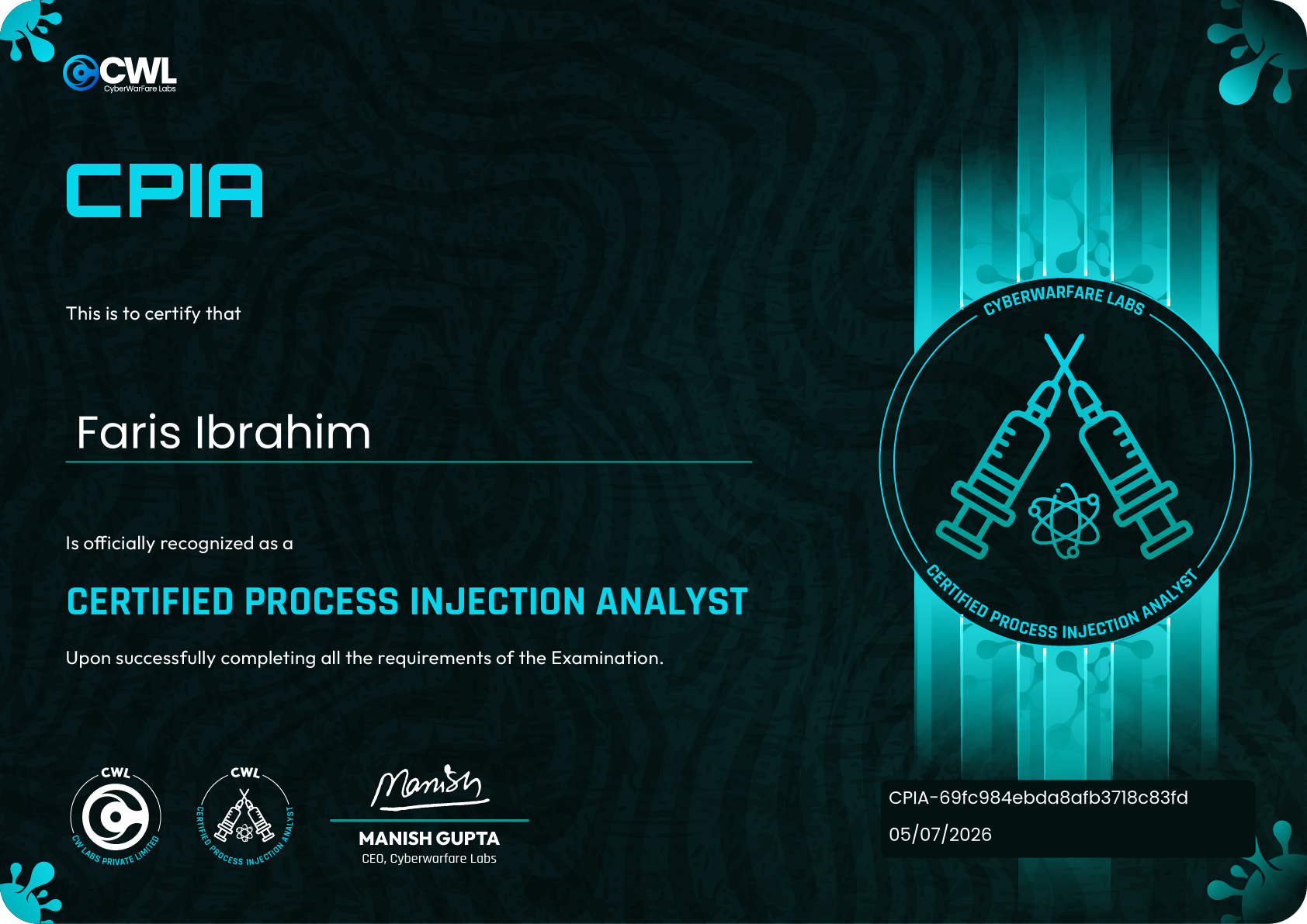 CPIA — Certified Process Injection Analyst