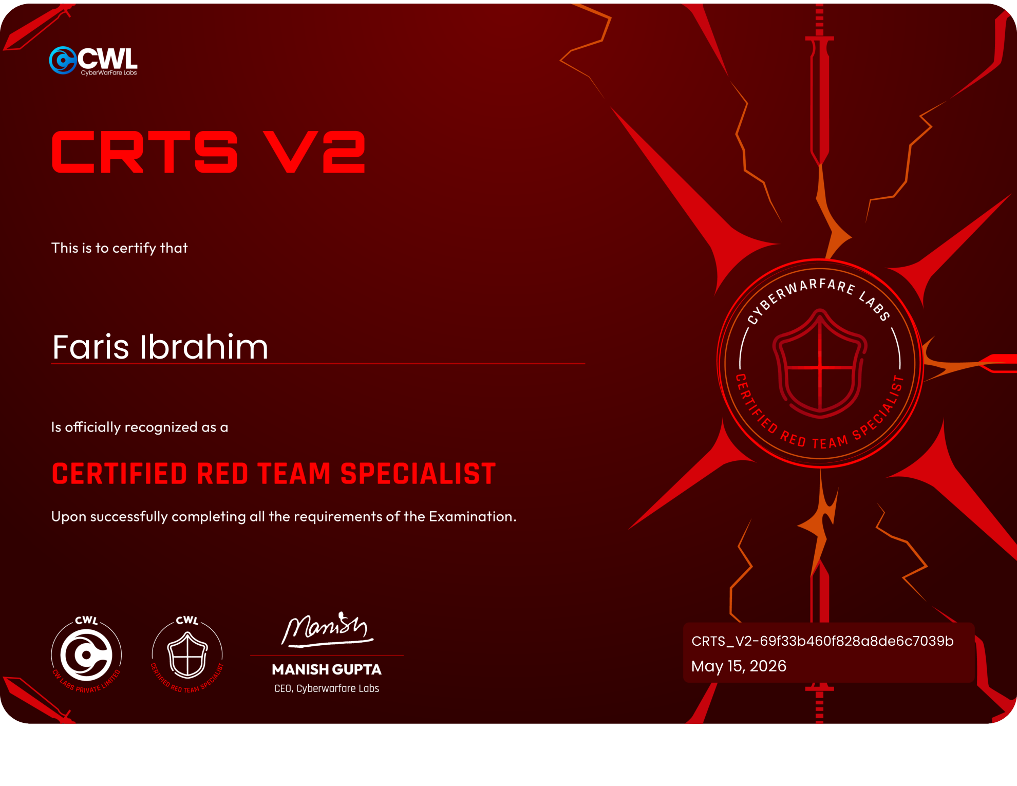 CRTS V2 — Certified Red Team Specialist