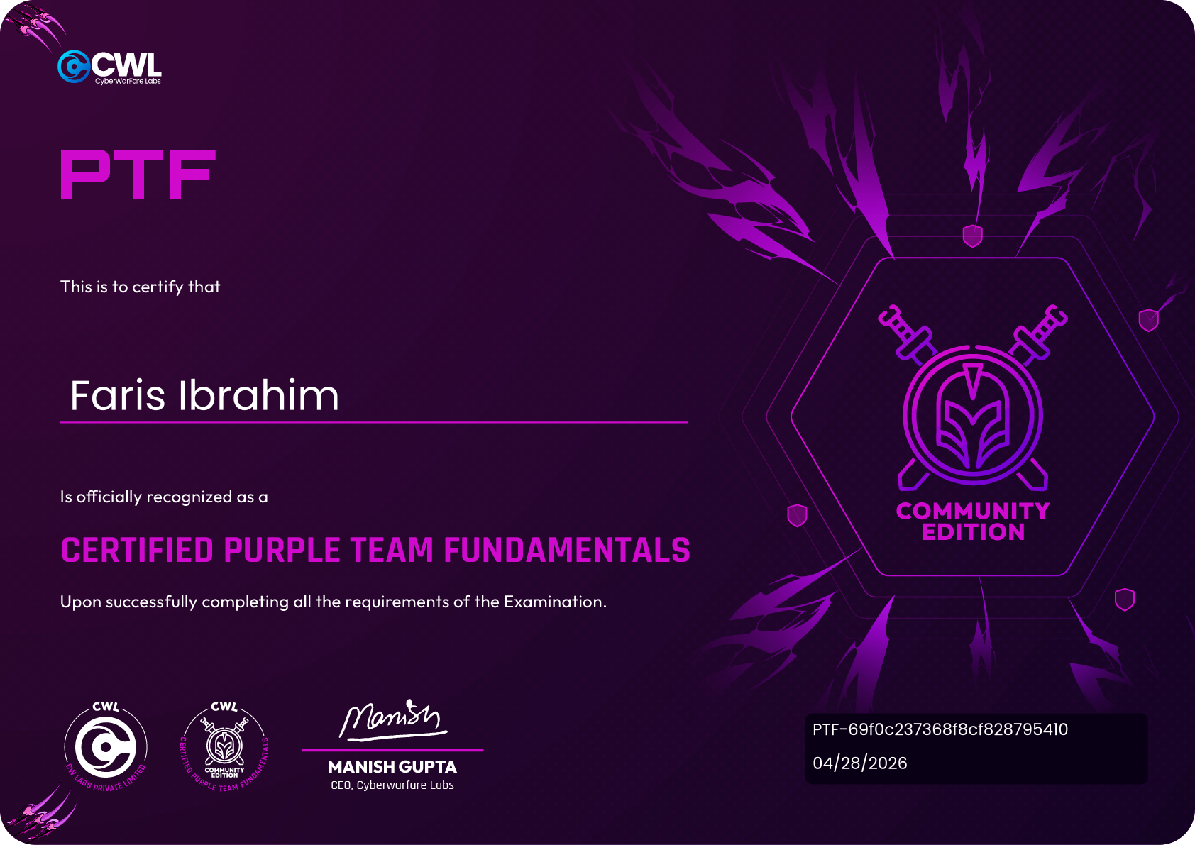 PTF — Certified Purple Team Fundamentals