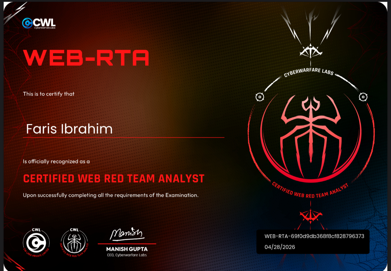 WEB-RTA — Certified Web Red Team Analyst